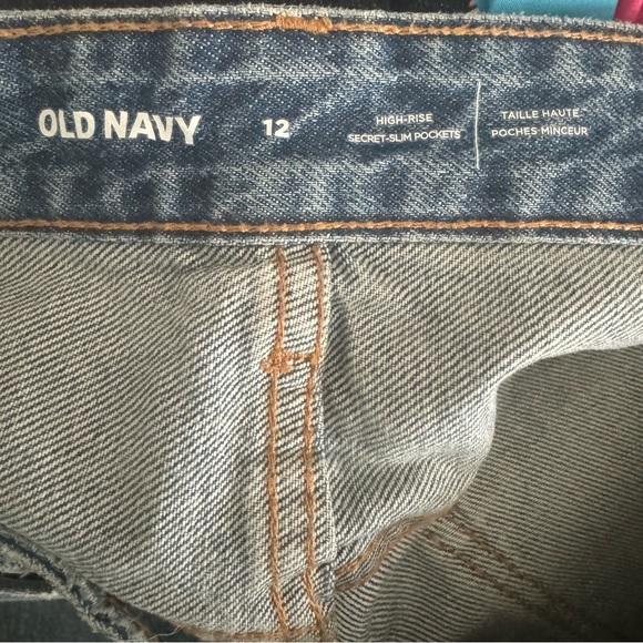 Old Navy Higher High-Waisted Button-Fly O.G. Straight Mini Jean Skirt Size 12 - Picture 11 of 11